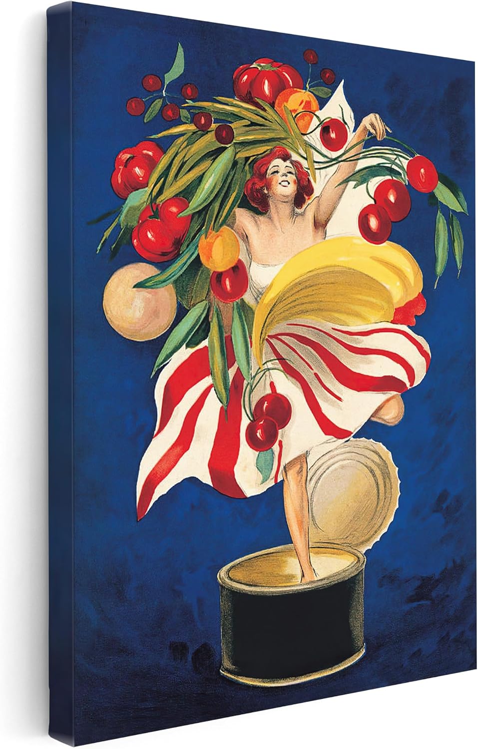 Poster Master Cirio Canvas - Retro Tomatoes Print - Canned Food Art - Great Gift for Men, Women, Foodies - Perfect Wall Decor for Kitchen, Dining Room, Restaurant - 8x10 STRETCHED Canvas