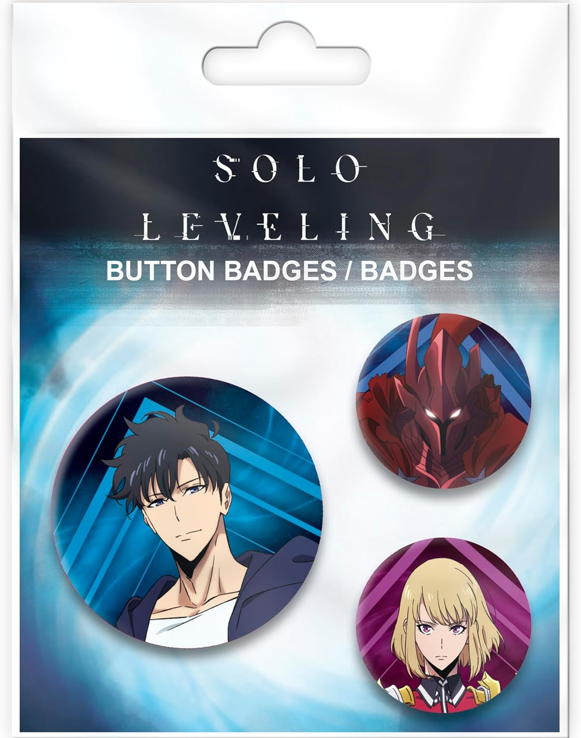 ABYstyle Solo Leveling Collectible Button Badges Set, 3-Pack Character Pin Collection1.26' Diameter Accessories Merch Gift image 2