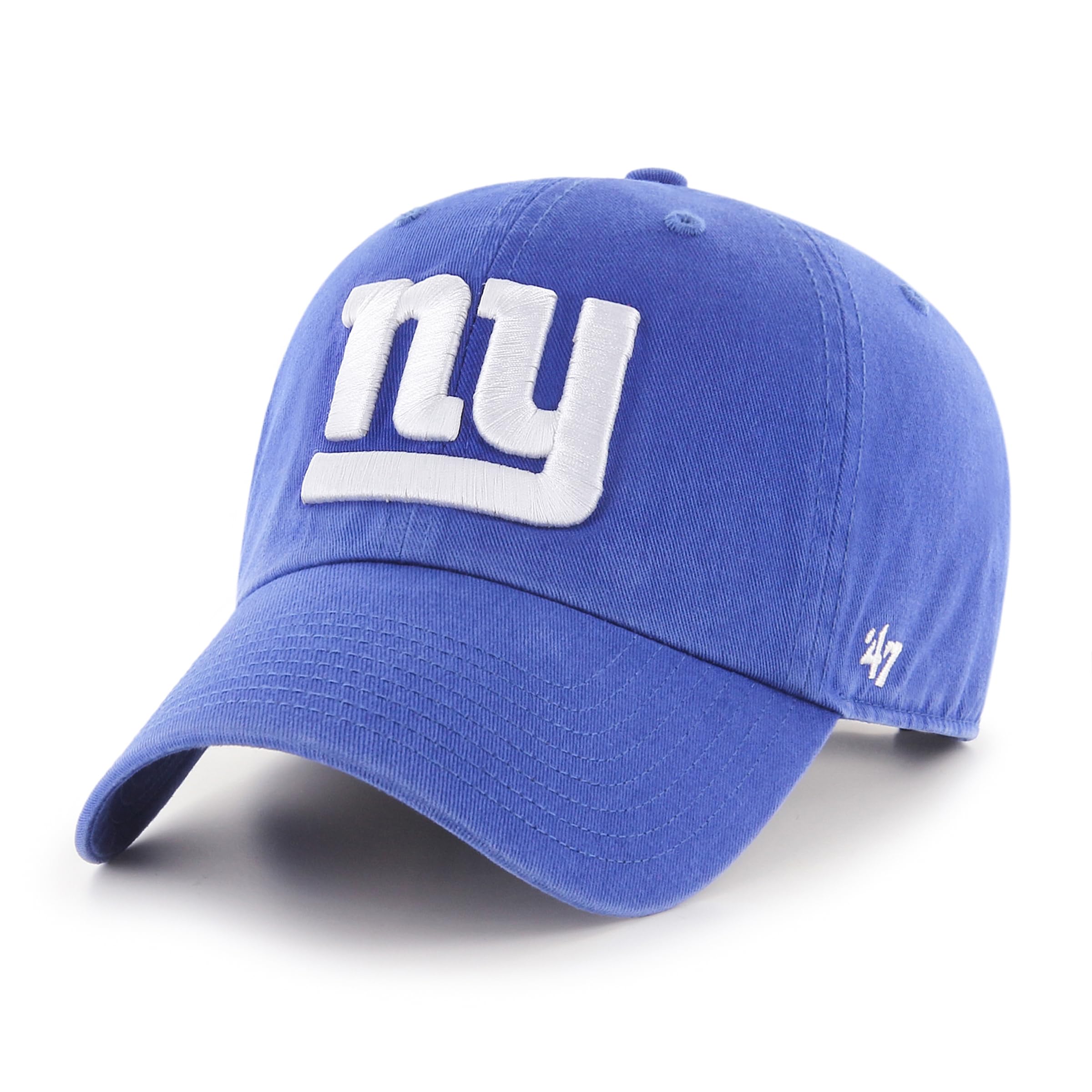 47 New York Giants NFL Clean Up Unisex Baseball Cap, Adjustable, Team Badge, Royal Blue