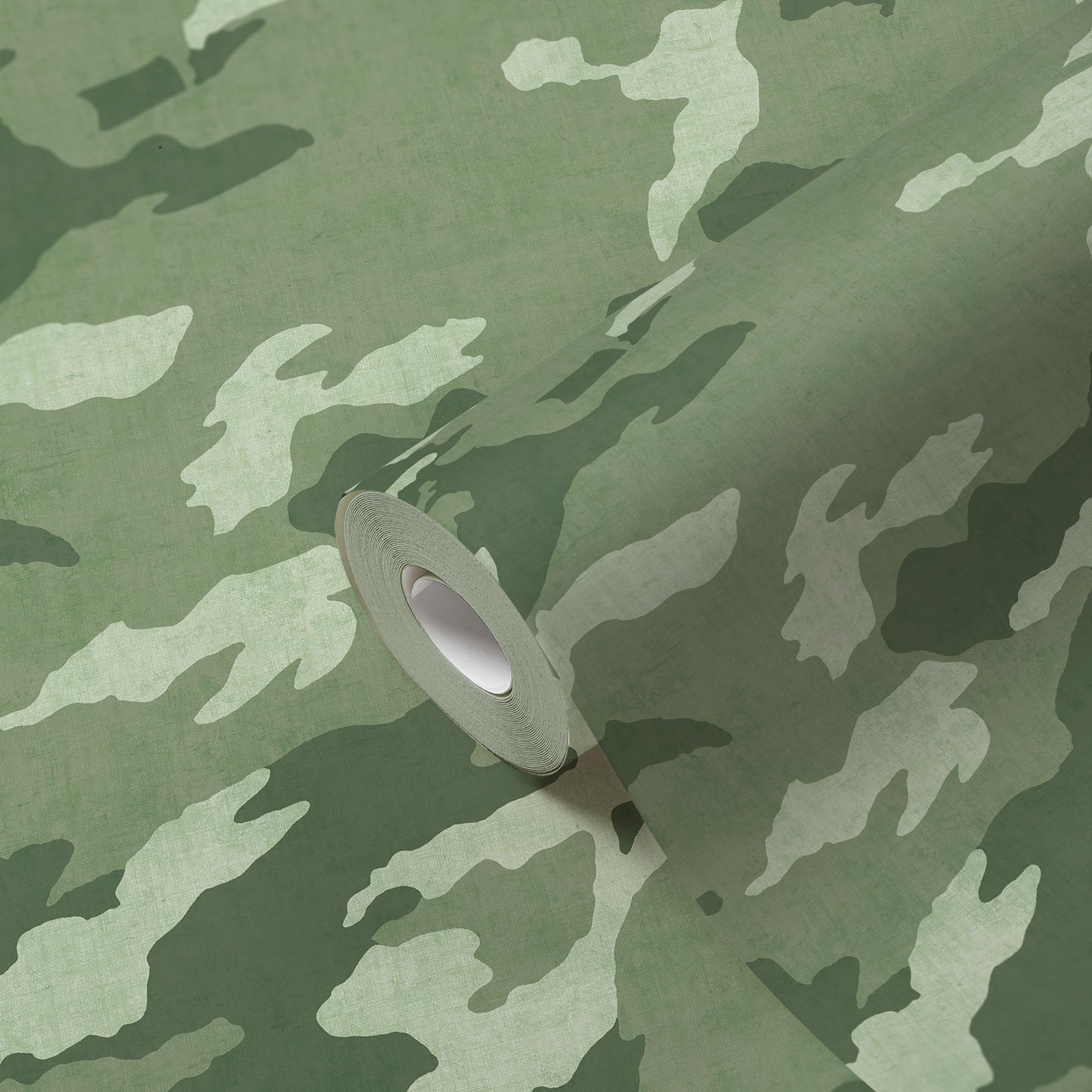 A.S. Création papier peint intissé à motif pour enfants en vert – papier peint camouflage 10,05 x 0,53 m – 771731