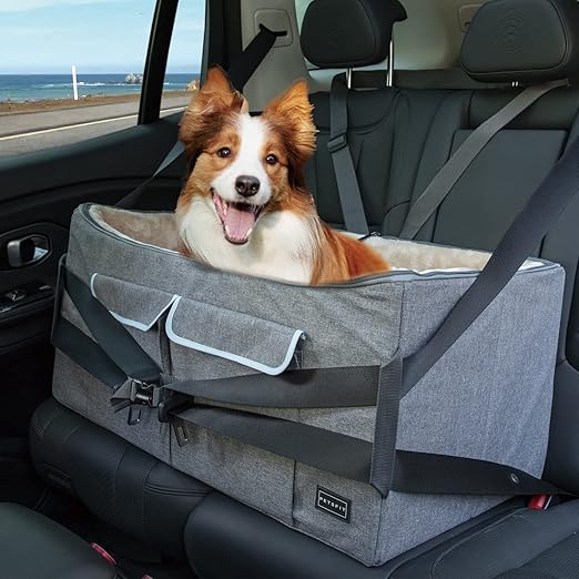 Petsfit Dog Car Seat for Large Dogs, Pet Travel Dog Booster Seat with 2