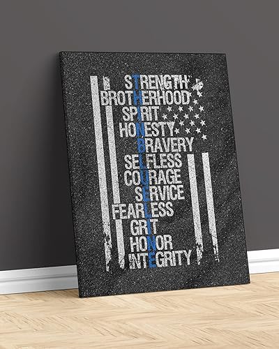 Miniatura 2 de Impresión artística de pared de línea azul fina, impresiones de aplicación de la ley, regalos de oficial de policía, graduación de la academia de