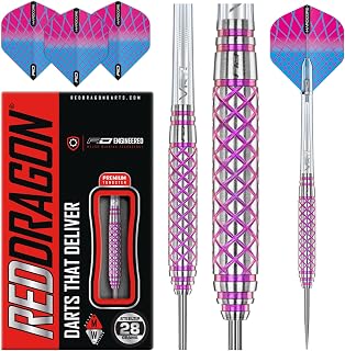 Red Dragon Confessions - 28g Tungsten Steeltip Darts with Flights and Stems