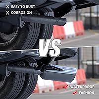 Vista 8 de Richeer Punta de escape de entrada de 3 pulgadas, salida de 6 pulgadas, longitud total de 15 pulgadas, punta de escape de acero inoxidable