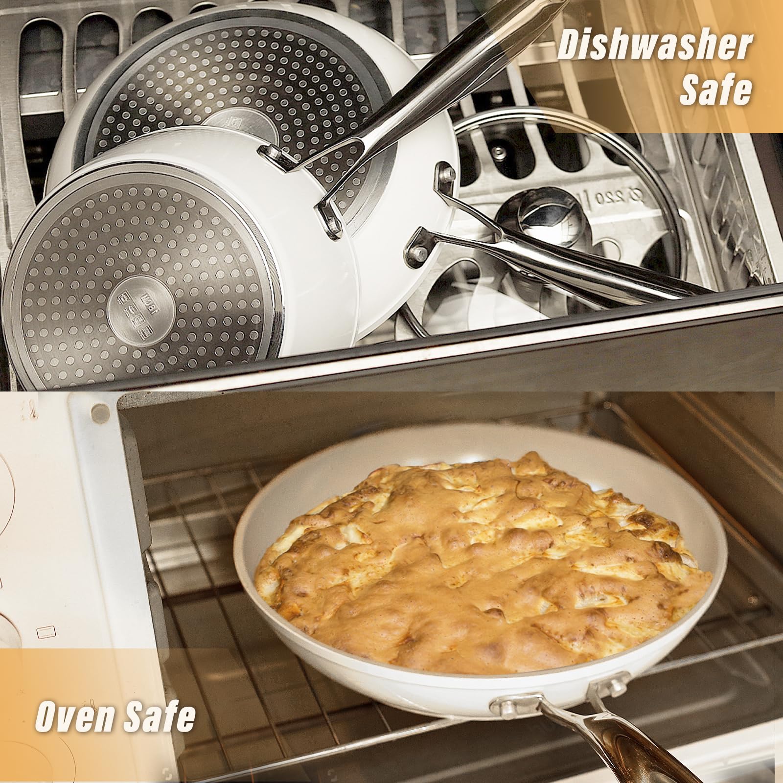 Amazon.co.jp: TIAJO ノンスティック鍋とフライパンセット ヘルシー