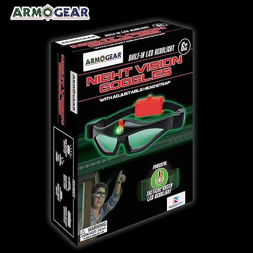Miniatura 3 de ArmoGear Gafas de visión nocturna para niños  Spy Gear Gadgets  Gafas espía para niños con linterna LED incorporada ajustable para niños espía