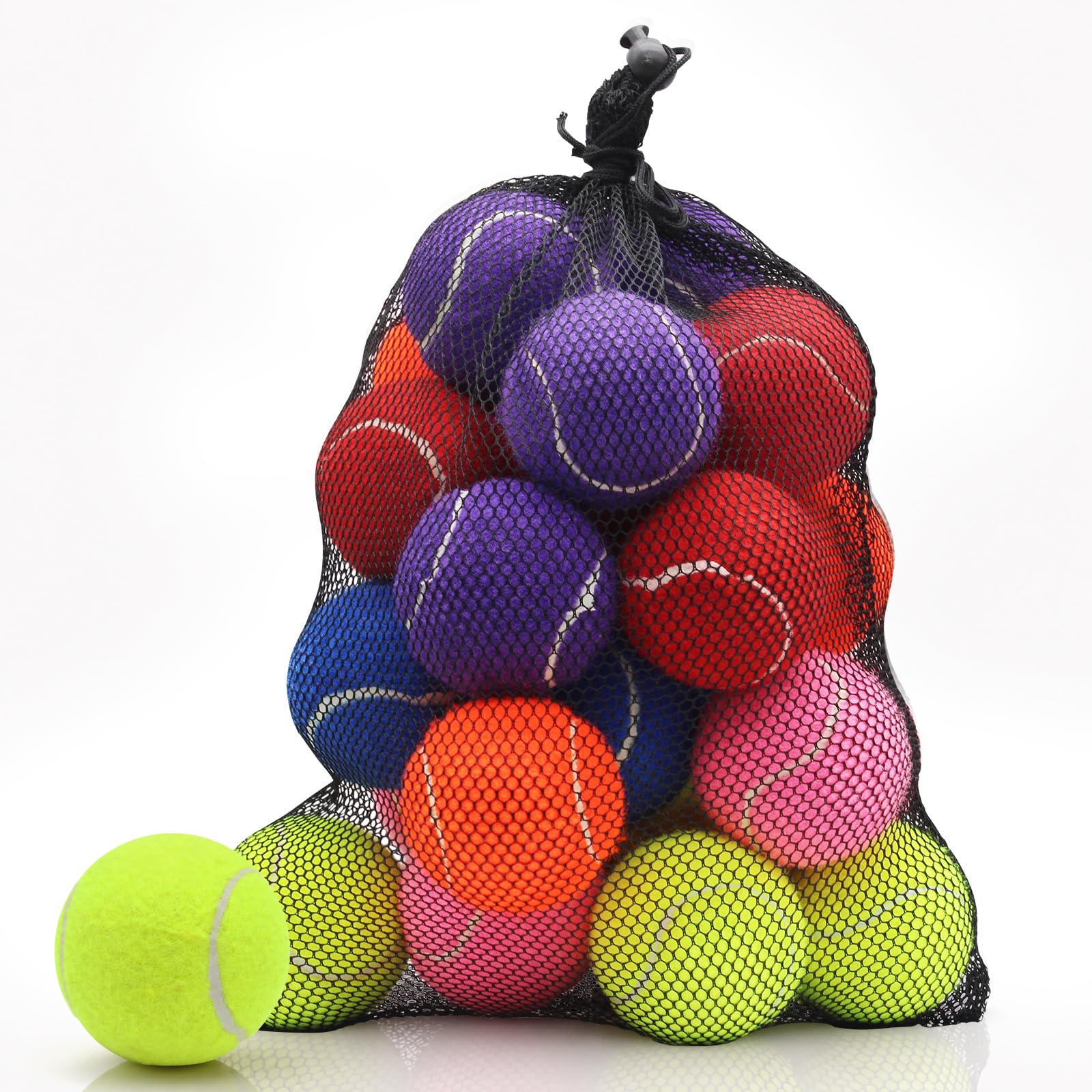 Magicorange Tennis Balls 24 Pack for Training & Pet Playing,Multicolored — image 1