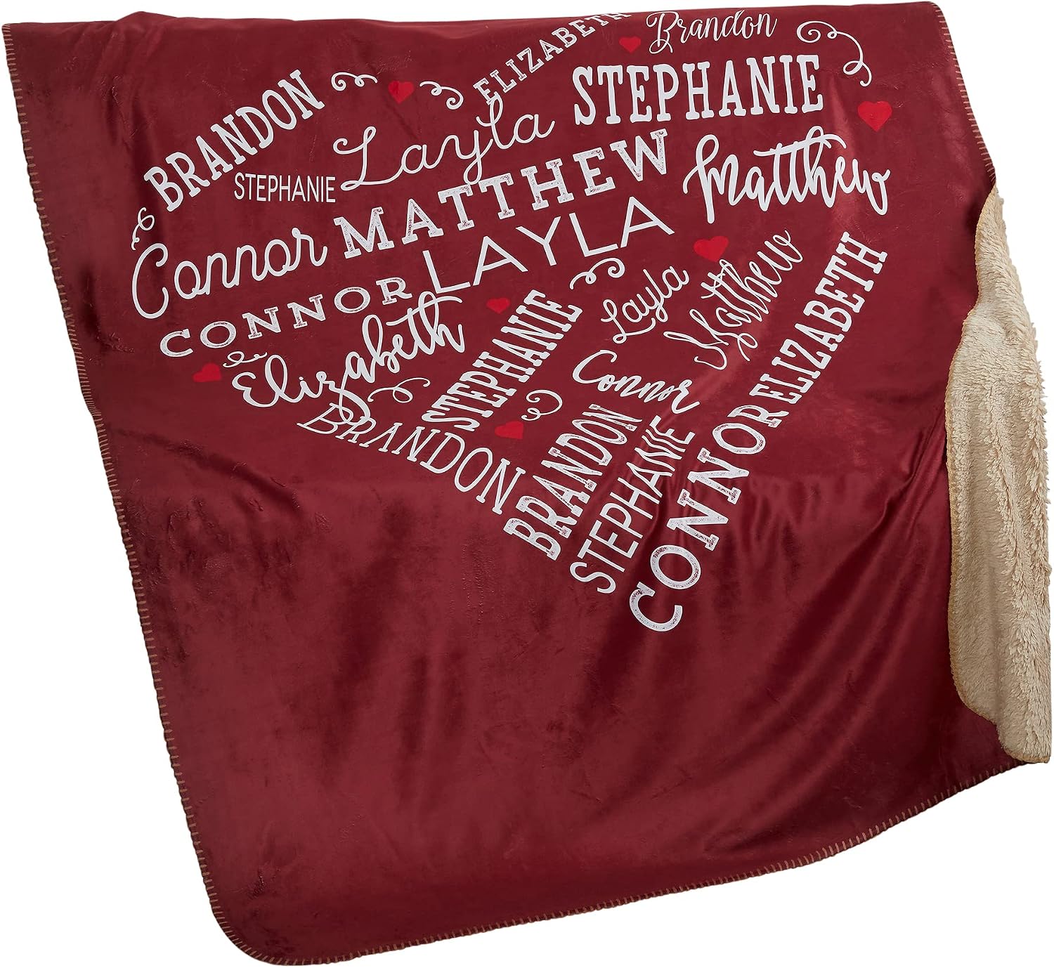 Personalization Universe Close to Her Heart Personalized 60x80 Plush Fleece Blanket