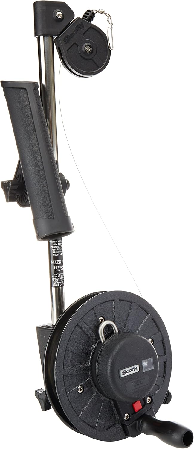 Scotty #1080 Strongarm Manual Downrigger w/ 24-Inch Boom, Display Packed w/ Rod Holder