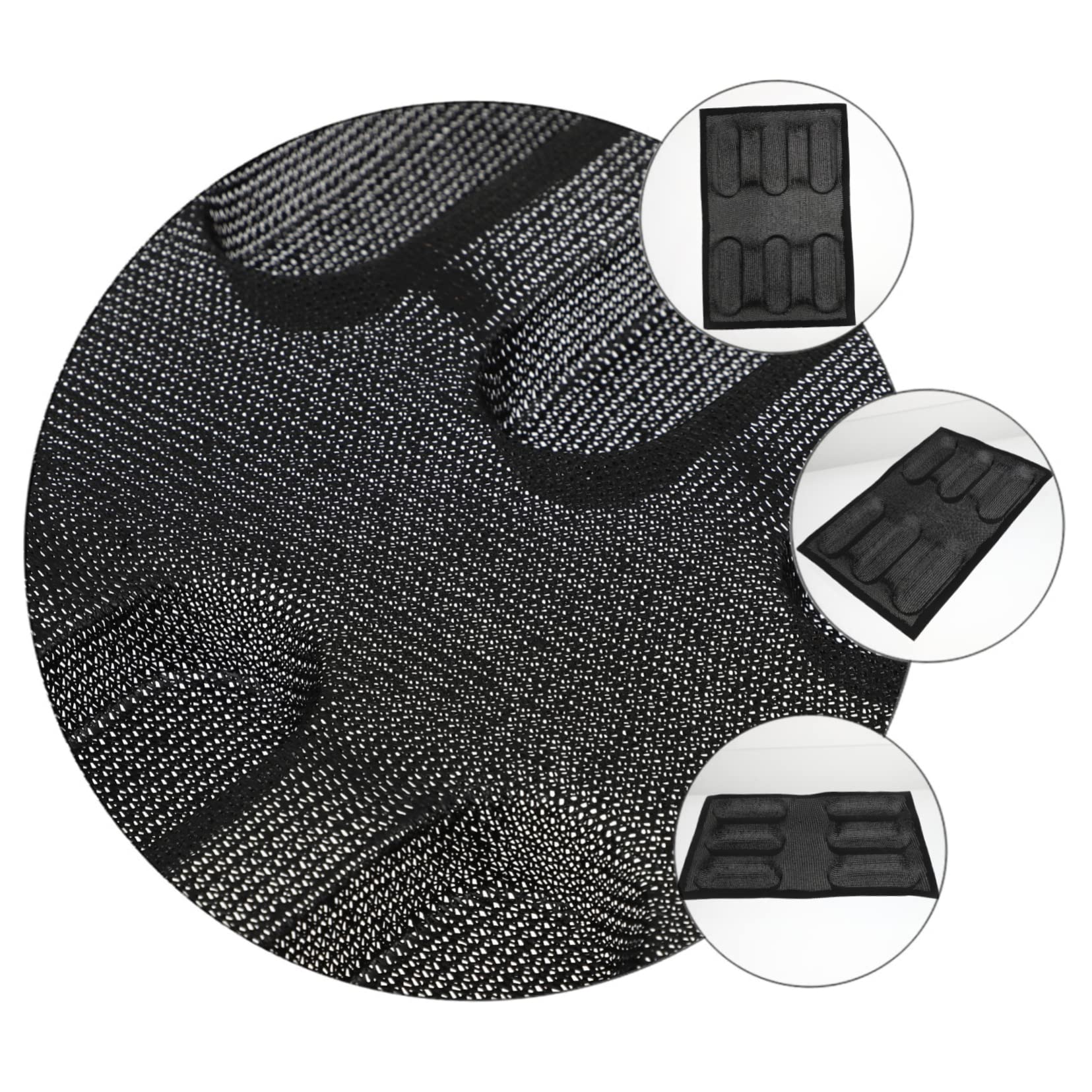 IMIKEYA 2pièces Moule à Silicone Non-adhésif Moule à Respirant Pour Outil De Pâtisserie Pratique Pour Cuisine Et Boulangerie Noir