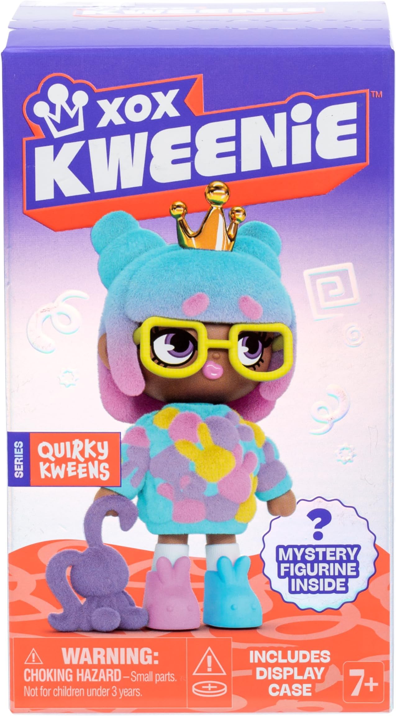 XOX Kweenie Mystery Quirky Kweens 4-Inches Assortment, Each Sold Separately, Mystery Figures - 29 to Collect, Stackable Display Case, Collectible Figurines, Gift, Cake Topper, Display Toy, Home Décor