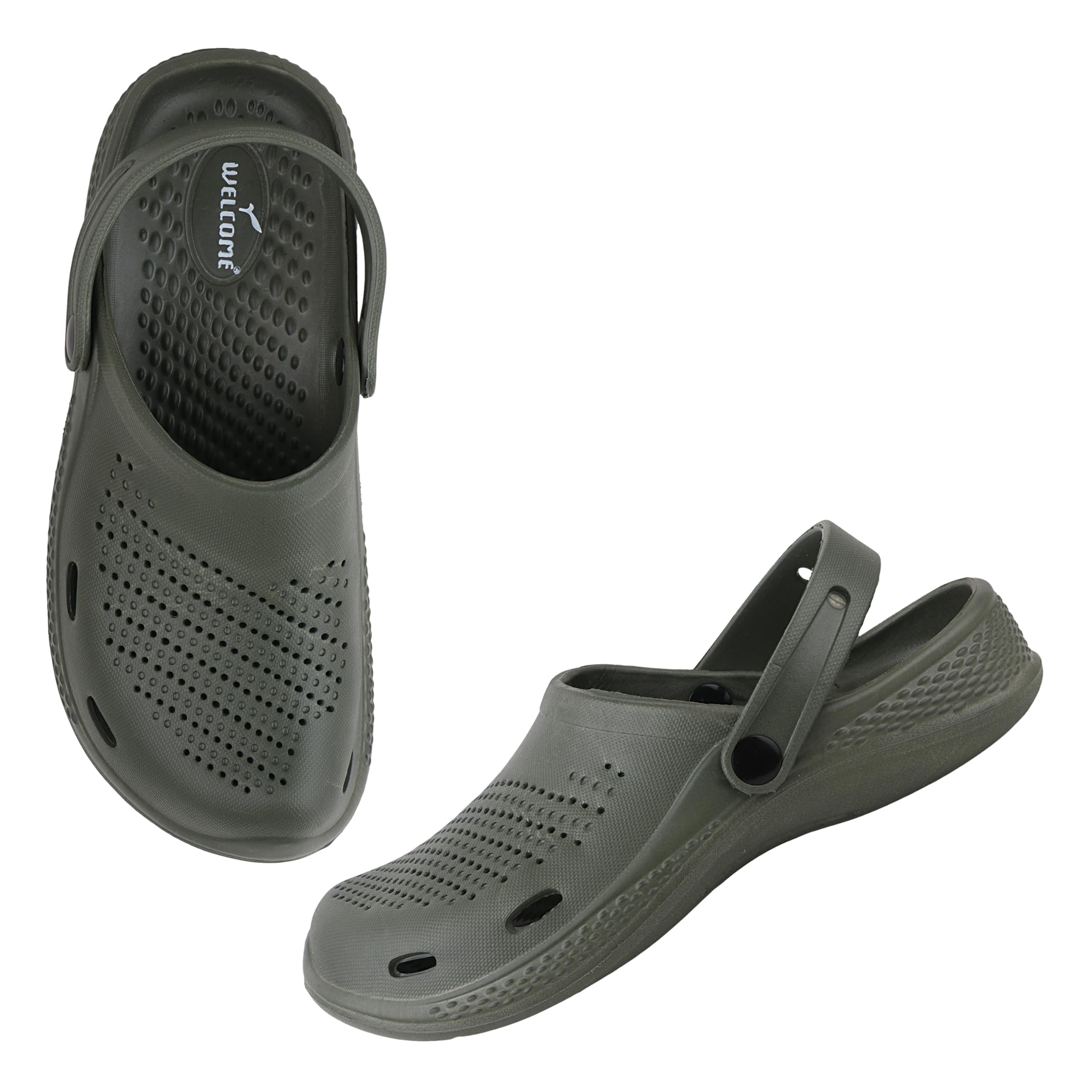urjo PURE-72 Men's Clogs/Sandals with Adjustable Back Strap Ultra Soft & Flexibility Anti Skid Comfortable Waterproof Daily Mules Clogs/Sandals for Men by Welcome-picture-47