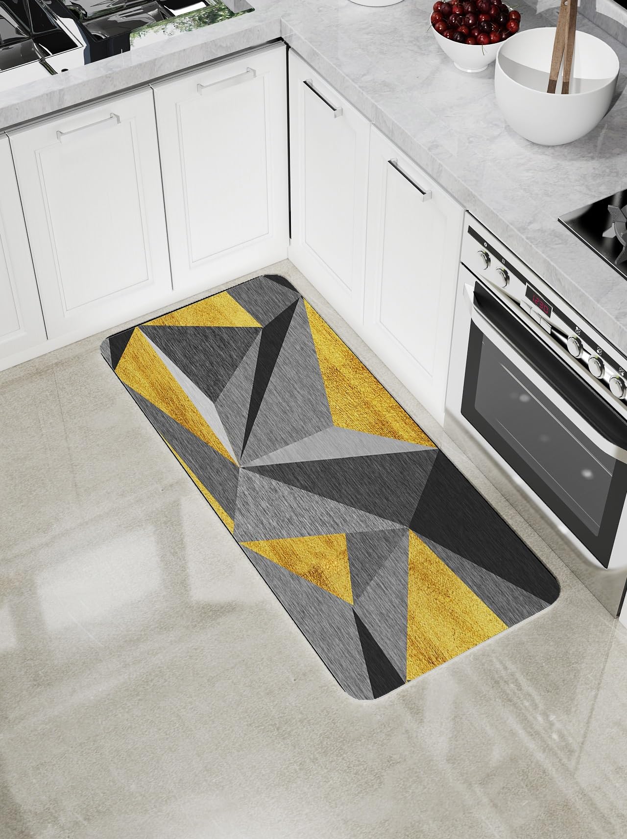 Alfombra larga pasillo anti manchas lavable para cocina contemporánea