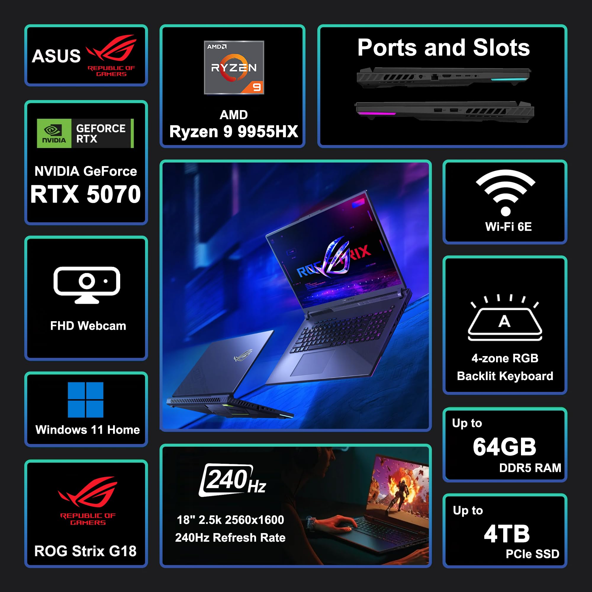 Amazon.co.jp: ASUS ROG Strix G18 G814 ゲーミングノートパソコン 18