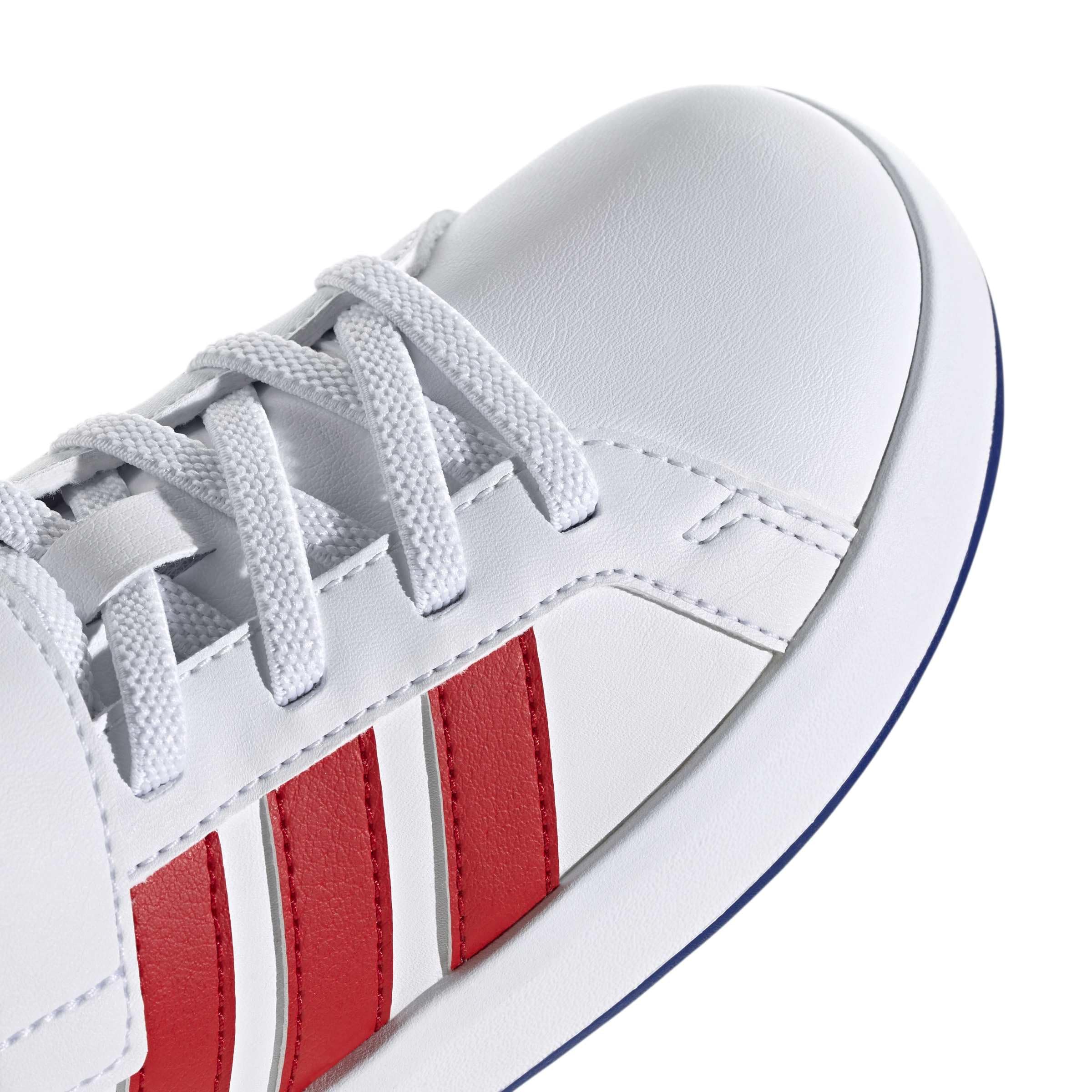 adidas Uniseks - dzieci Grand Court 3.0 Children Shoes, ftwr white/team royal blue/better scarlet, 33 1/2 EU