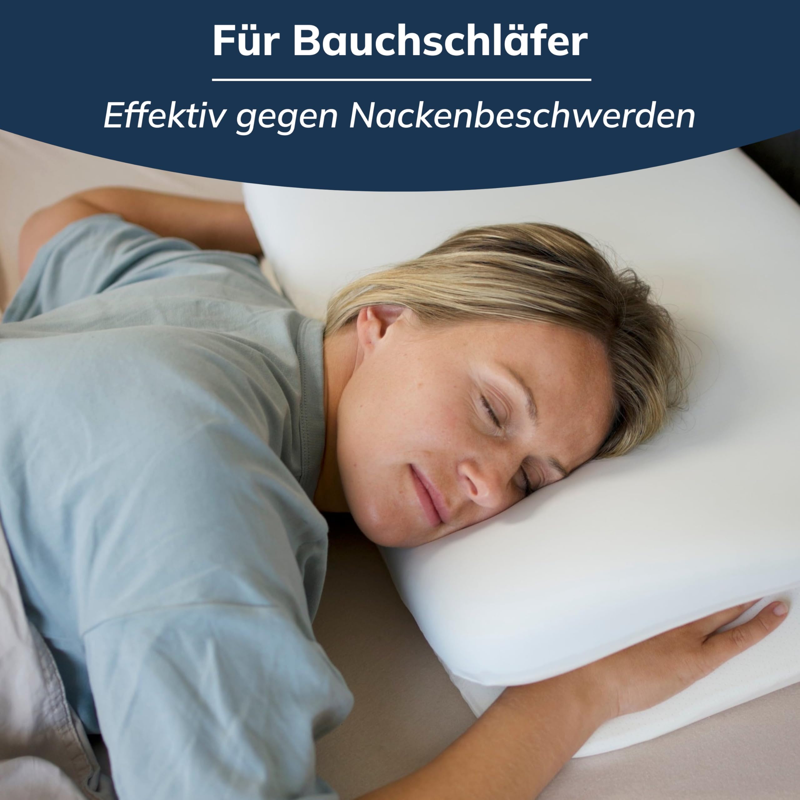 CALMONT Seitenschläferkissen 70x40 cm RedDot Award Gewinner Ergonomisches Kopfkissen