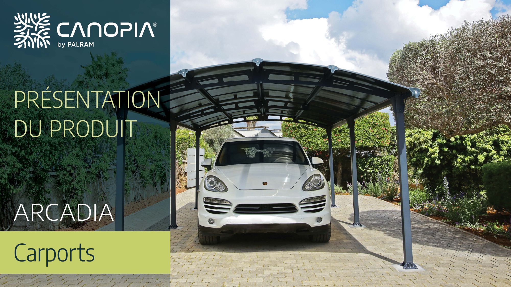 Carport Autoportant Aluminium Et Polycarbonate 3x5,76 M - 17,28 M² - Gris Anthracite - Kit D'ancrage Inclus - 8