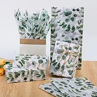Vista 9 de 100 hojas de papel de seda de eucalipto reciclable vegetación botánica bolsa de embalaje para bodas, cumpleaños, duchas, manualidades, decoración