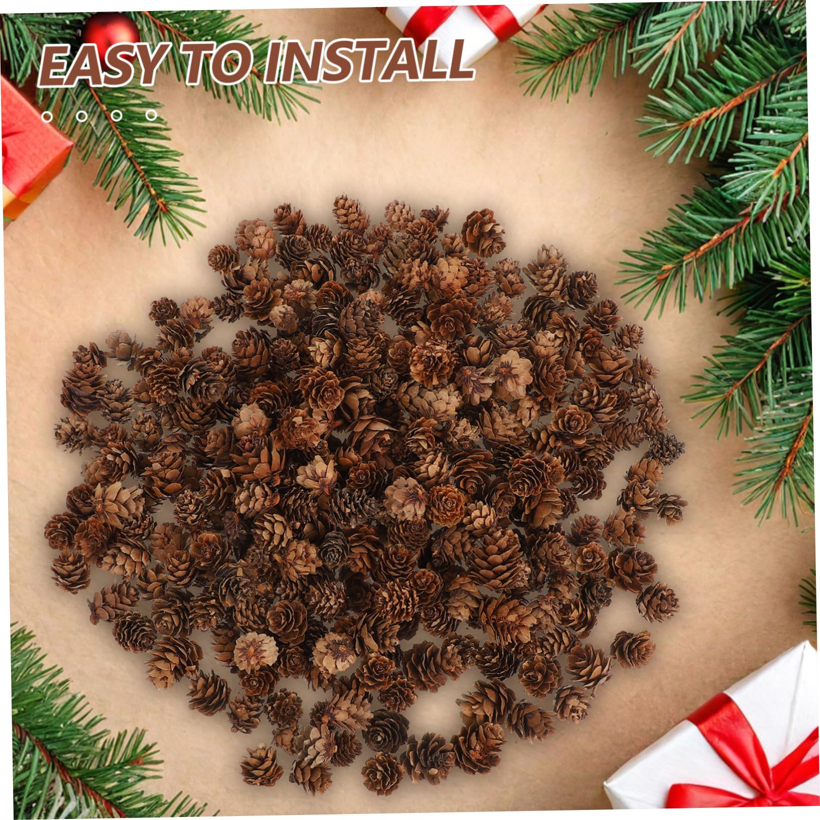 Weihnachtsschmuck aus Tannenzapfen mit Rustikalem Design 1 Kasten Kleine Kiefernzapfen aus Natürlichem Material für Bastelarbeiten und Weihnachtsdeko im Büro und Zuhause