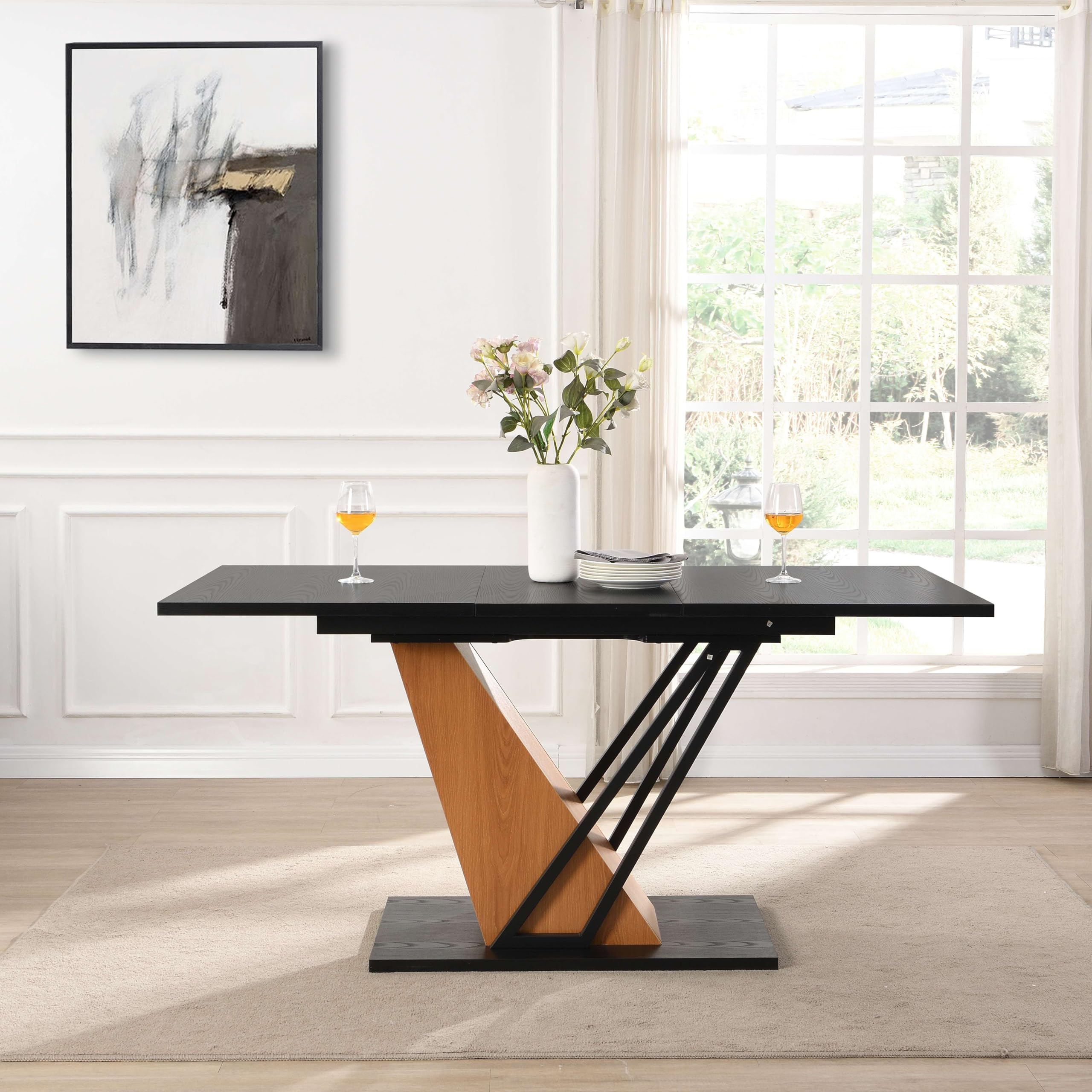 Amazon.com - Extendable Dining Room Table for 4 6,46.5in-61.8in