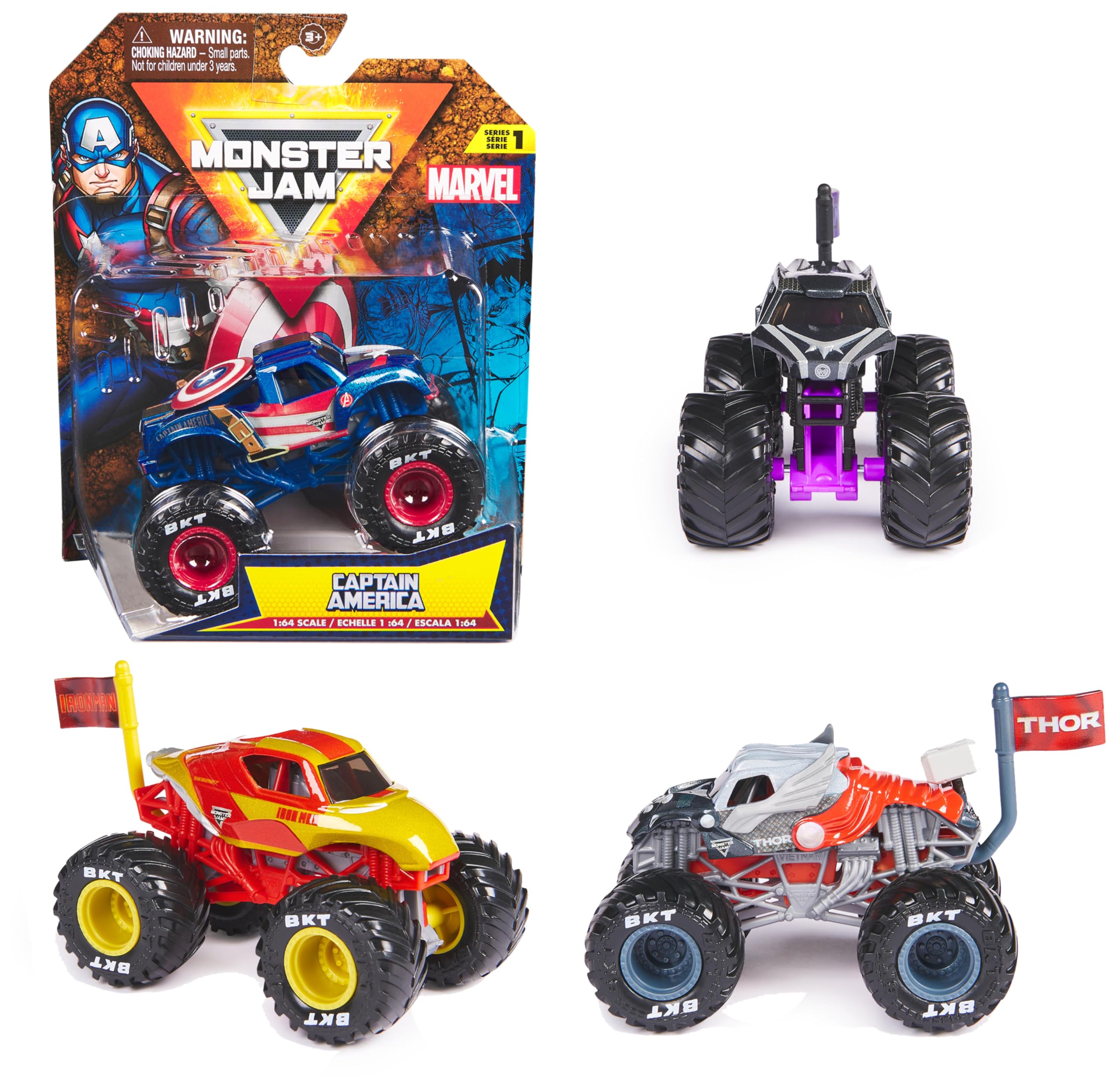Monster Jam Monster Truck Teledirigido Marvel 1:64 Coche RC