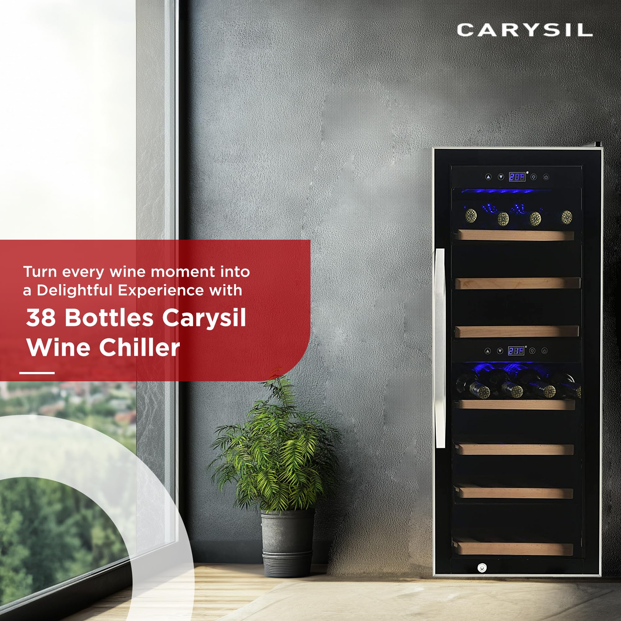 Carysil Wine Chiller 32 to 38 Pcs Bottle Capacity – 110 Liters CW -38 - Image 2 thumbnail