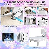 Vista 7 de Sewing Machine for Beginners, Starter Safe Sewing Machine For Grandmother, Granddaughter, Adults, 505 New Upgraded Pro Sewing Machines with