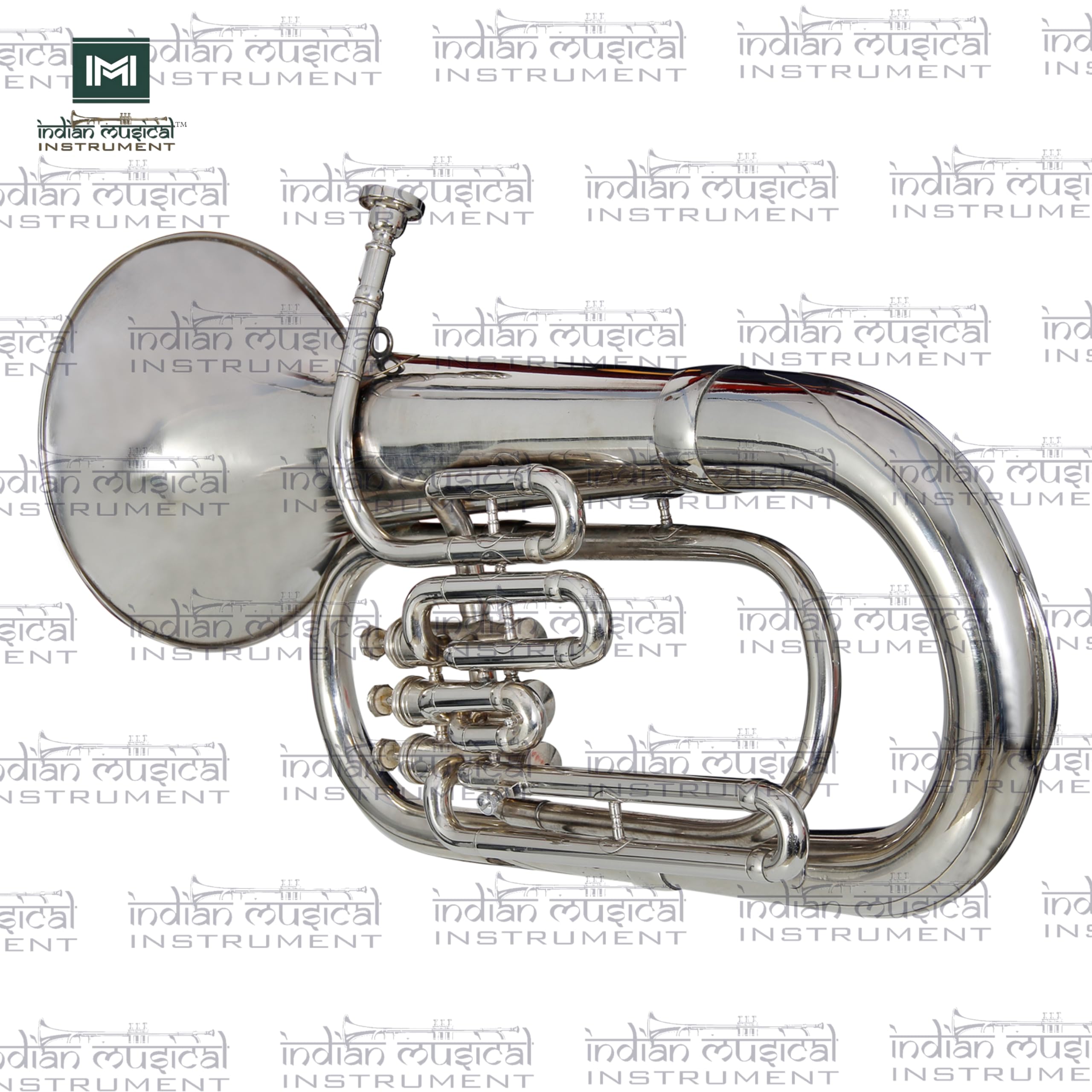 Design speciale Bb Euphonium 3 valvola con tutti gli accessori inclusi bocchino e custodia per il trasporto (argento cromato)