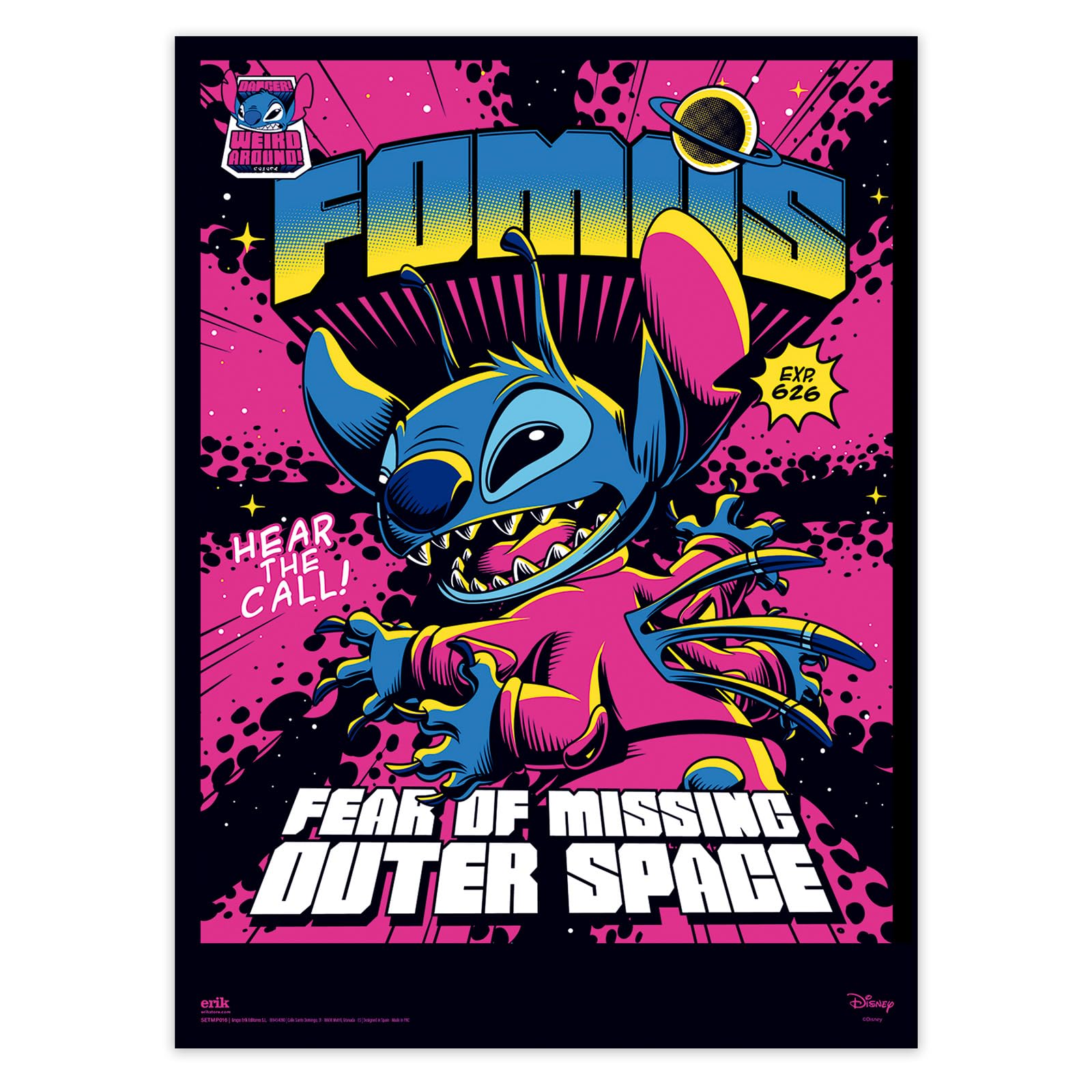 Poster Stitch Japan – Affiche Décorative 53x158 Cm, Disney Lilo & Stitch, Déco Chambre & Salon Officielle