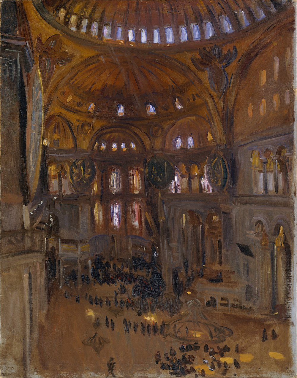 Cuadro John Singer Sargent Santa Sofia mediano con marco negro mate para pared