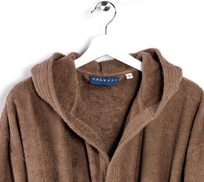 Caleffi Unisex Minorca Bademantel mit Kapuze