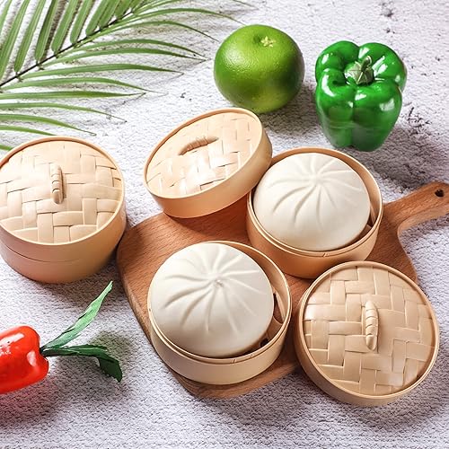 Miniatura 4 de Civaner Paquete de 6 juguetes sensoriales para aliviar el estrés, bollo elástico al vapor, bolas de comida con mini kit de vaporizador para niños y