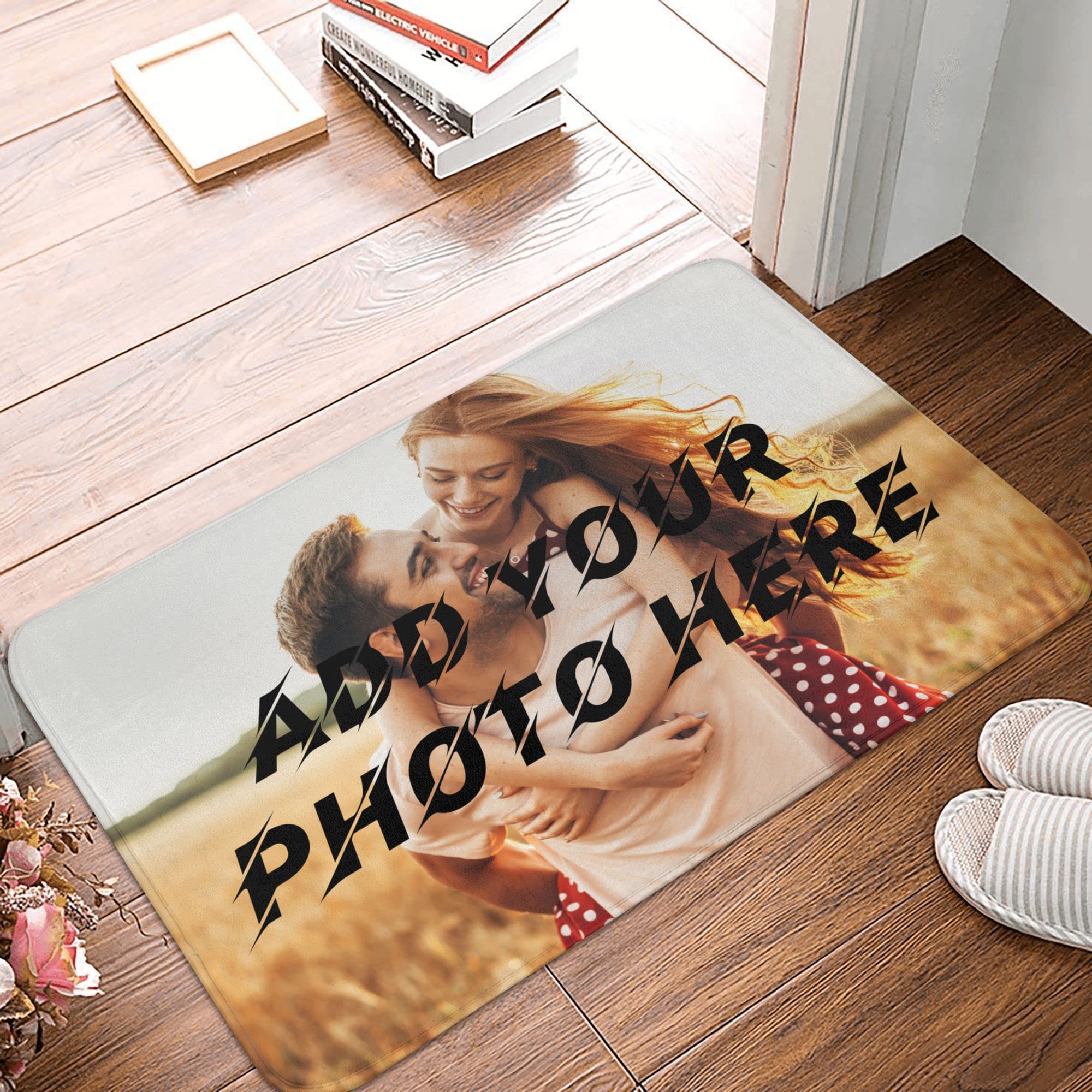 Custom Rug Add Your Own Photo Logo Personalized Doormat Customized Non-Slip Rug Carpet for Living Room Bedroom Office