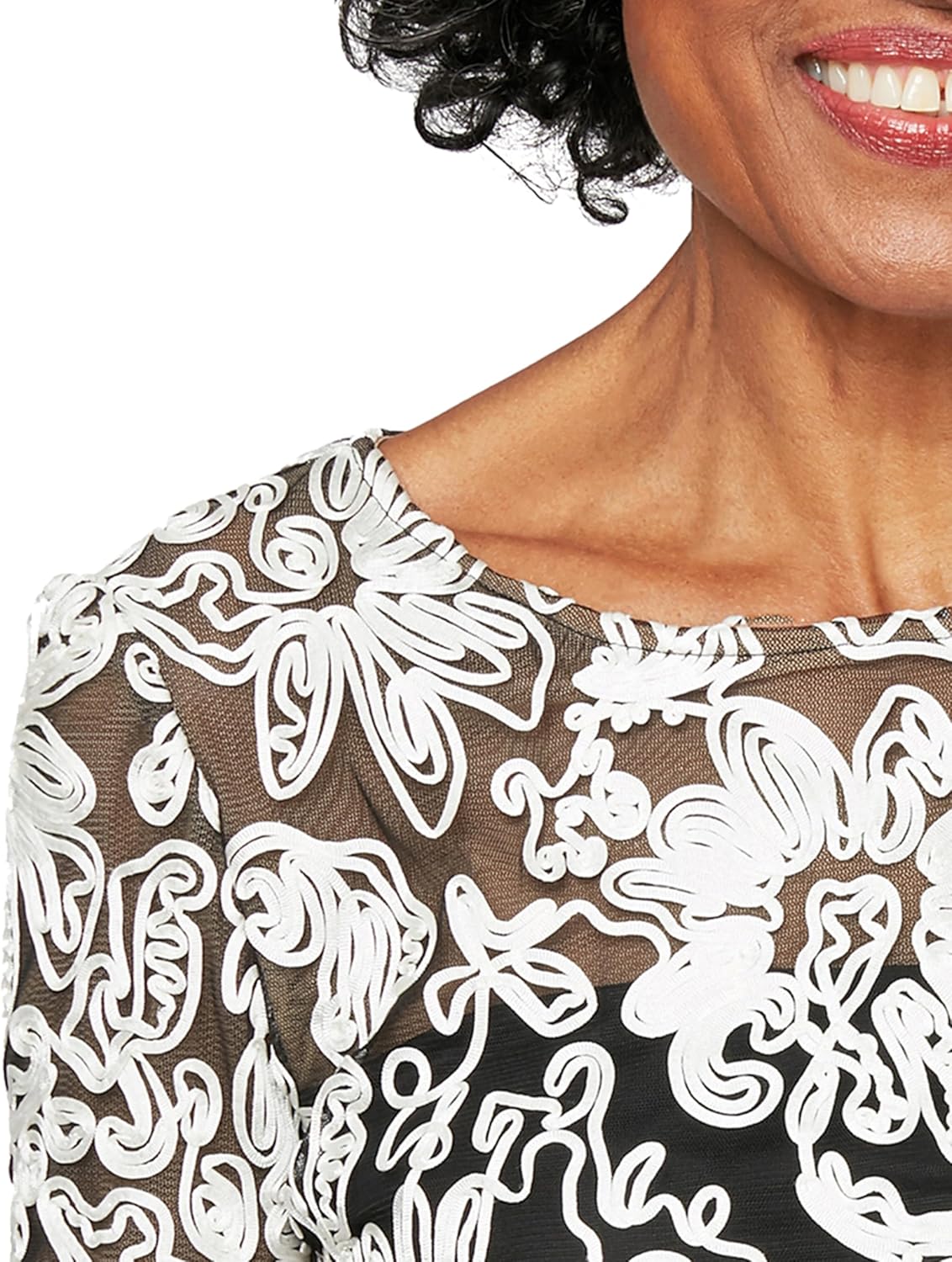 Alex Evenings Women's Embroidered Blouse Shirt (Missy and Petite) - Image 3