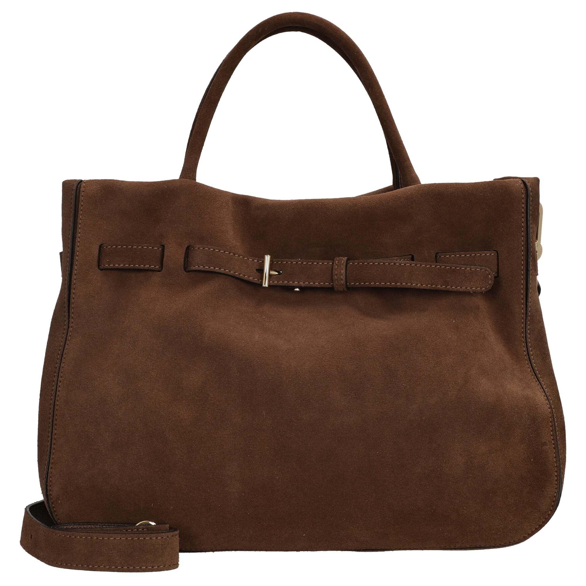 Abro Schultertasche Jill Leder 36 cm braun