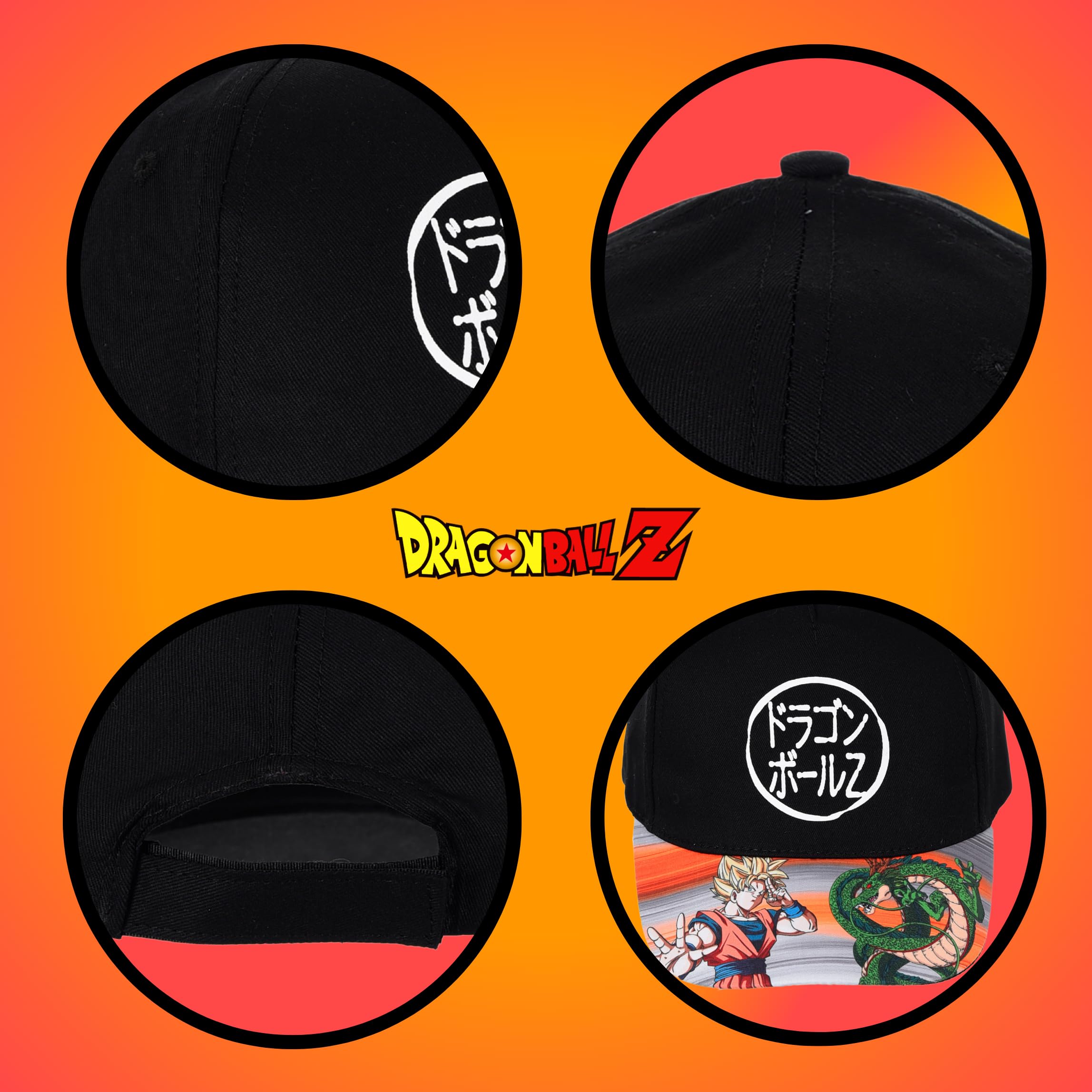 Dragon Ball Z Gorro para Niños, Clasica Gorra de Beisbol, Gorra Shenron y Goku, Regalo para Niños y Adolescentes