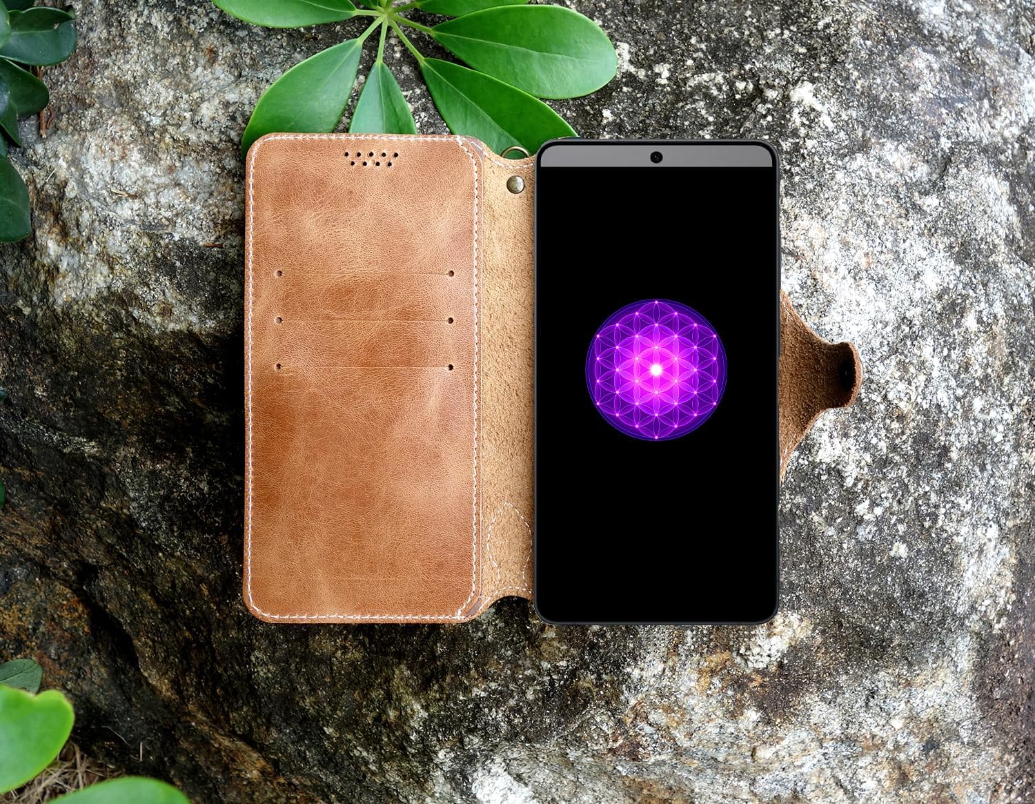 Yogurt Case for Samsung Galaxy S26 Ultra, Genuine Leather Wallet Cover for Samsung S26 Ultra, Handmade Brown