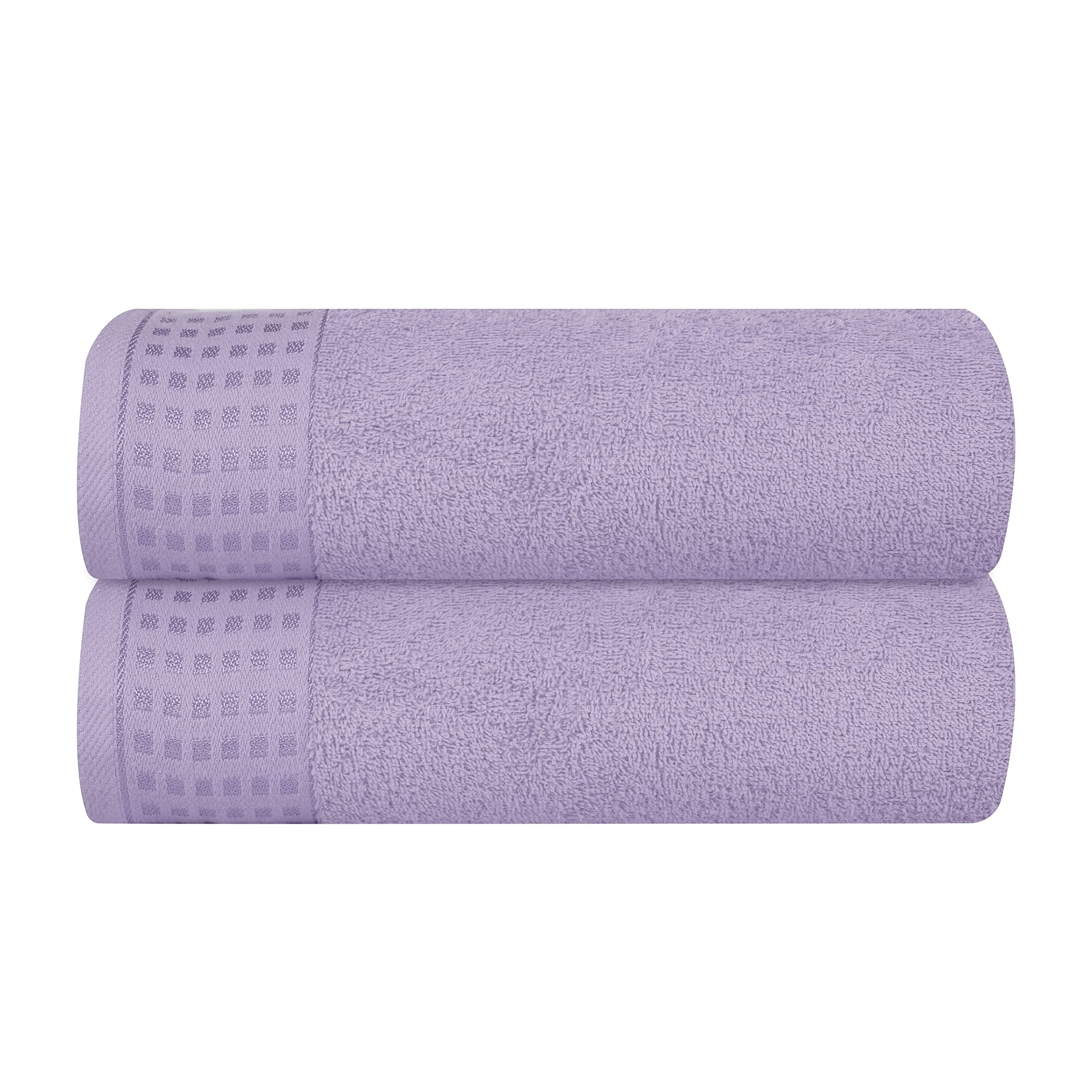 GLAMBURG 100 Cotton 2 Pack Oversized Bath Towel Set 28x55 Inches Ultra Soft Highly Absorbant Compact Quickdry Lightweight