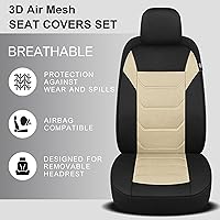 Vista 4 de Juego completo de fundas de asiento de automóvil de malla de aire 3D, lavables y transpirables, de tela de alta calidad, para interior de automóvil