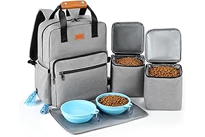 25L Dog Travel Bag with Food Storage and Foldable Bowls