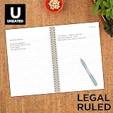 Cambridge Business Notebook, Legal Ruled Paper, 6-1/2" x 9-1/2", 80 Sheets, Flexible Soft Touch Cover, Purple (49556) – view 2