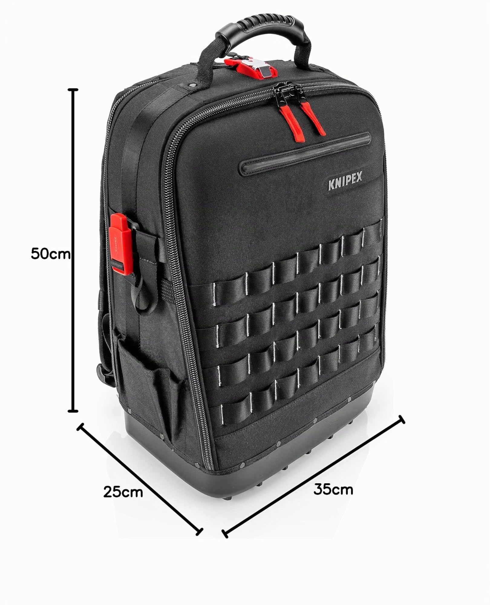 Knipex Modular X18 sac à dos à outils, vide, 58 compartiments d'insertion, 18 l, pochette pour ordinateur portable, 530 x 340 x 210 mm, 00 21 50 LE