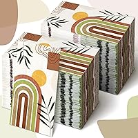 Vista 21 de Karenhi 200 piezas Servilletas de papel de otoño de Acción de Gracias Toallas de mano desechables de calabaza para baño 2 capas Toallas de baño