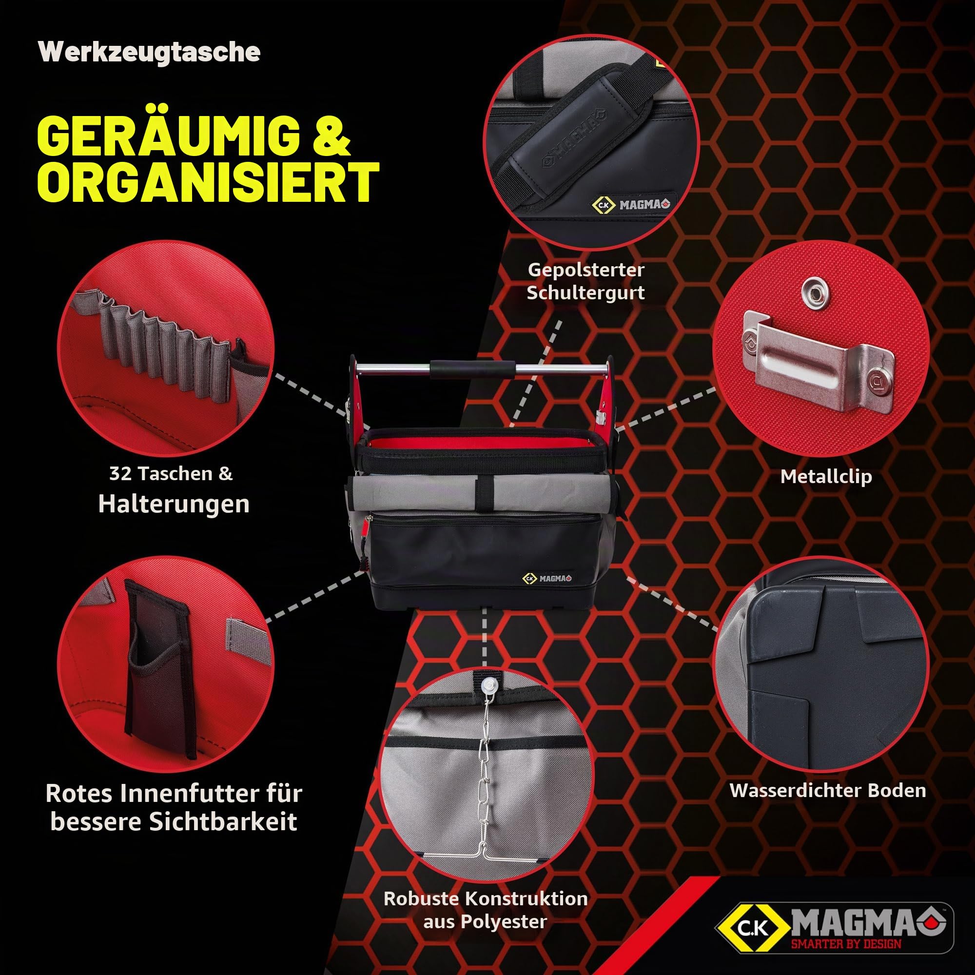 C.K Magma MA2634 Werkzeug Tragetasche, 290x490x440 mm