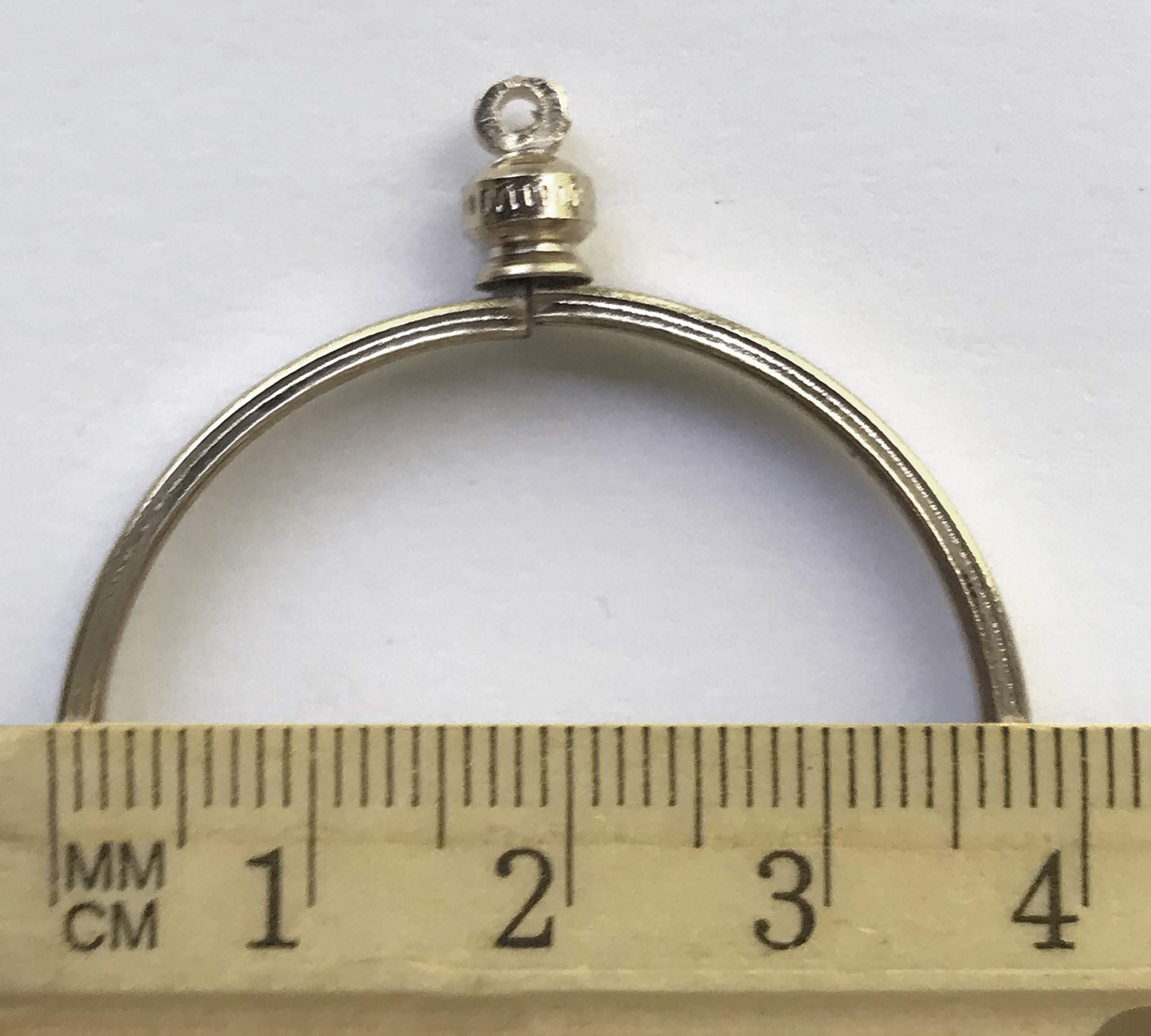 Coin Holder Bezel 38mm ~ for keepsake necklace, pendant, display (Pack of 2)