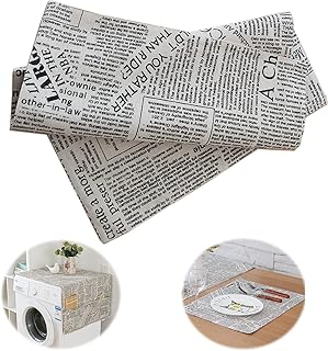 (130 * 55 cm) Coperchio antipolvere frigorifero Copertura superiore della lavatrice Spara oggetti di scena Coperchio Antipolvere per frigorifero, lavatrice o microonde(con Sacchi di Immagazzinaggio)