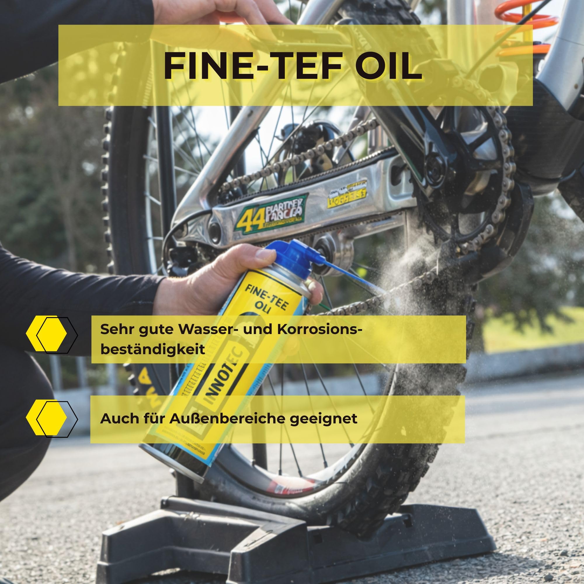 2 Stück INNOTEC Fine-TEF Oil 500 ml Schmieröl – dünnes, PTFE-haltiges Feinöl, halbtrockener Schmierfilm, wasserabweisend, reduziert Reibung und Verschleiß, schützt vor Korrosion, Metall und Kunststoff