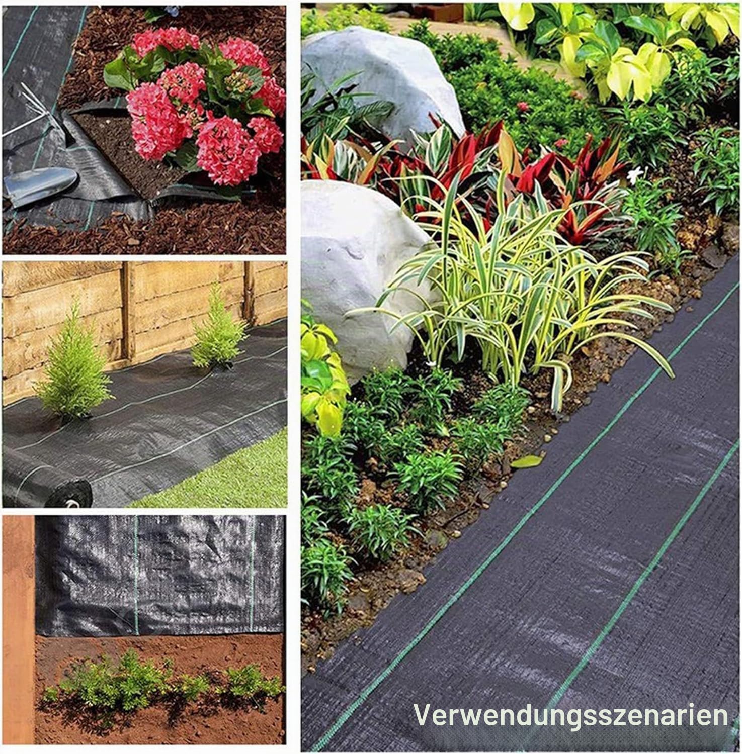 Nisorpa 200m² Unkrautfolie, 90 g/m² Unkrautvlies Wasserdurchlässig und Reißfestes, Anti-Unkrautgewebe mit Hohe UV-Stabilisierung, Unkrautschutzgewebe für Garten（2x100m）