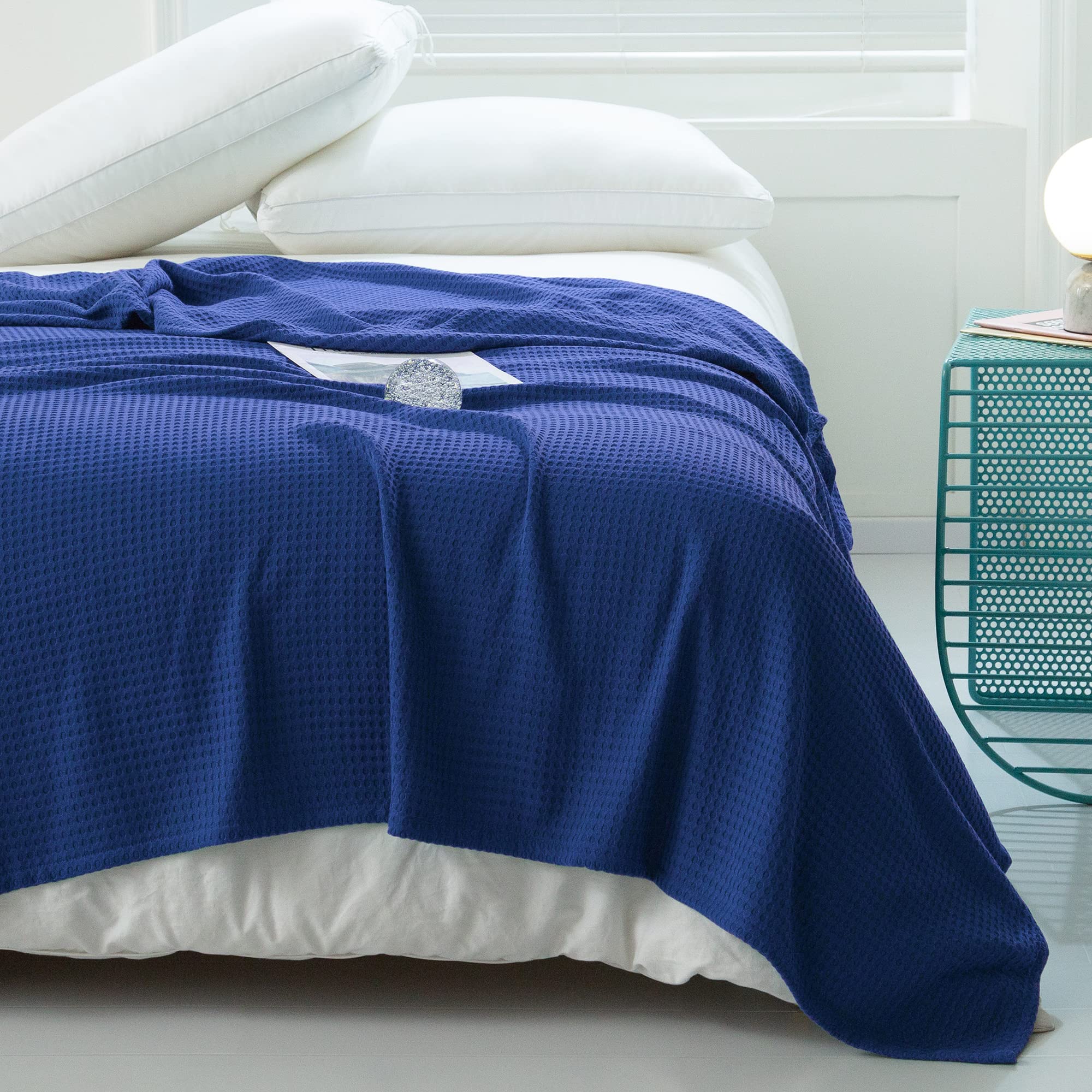 AmyHomie Cooling Waffle Blanket 66"x90", 100% Rayon Derived from Bamboo