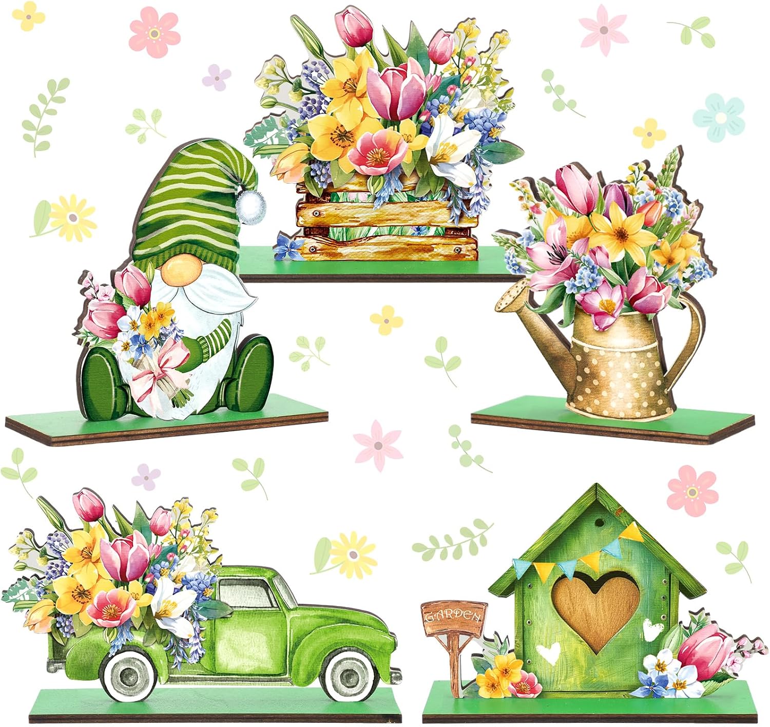 Spring Wooden Table Top Decor